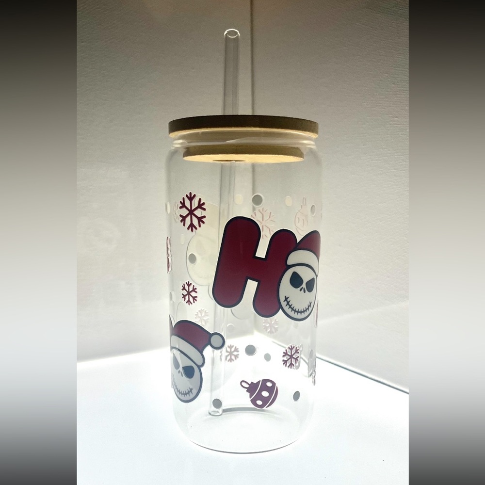 Handmade 16oz glass tumbler